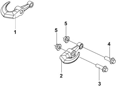 Крюк буксировочный передний правый   28F55-06017 - Страница из каталога