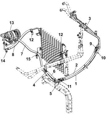 Трубка кондиционера - выход компрессора Dong Feng (самосвал цветная кабина, в т.ч. 6x6, тягач 6x6) 8108010-C0103 - Страница из каталога