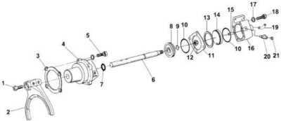 Штуцер г образный клапана переключения повышенной пониженной КПП 12JS 12845 - Страница из каталога